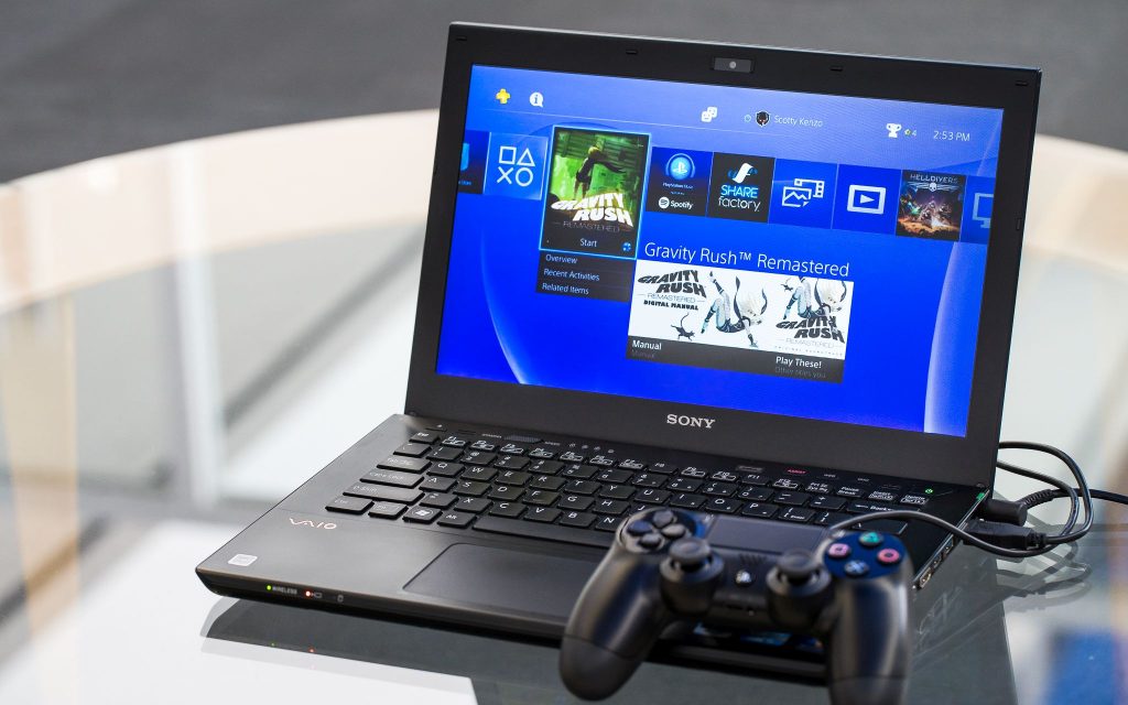 PS4 with a Laptop